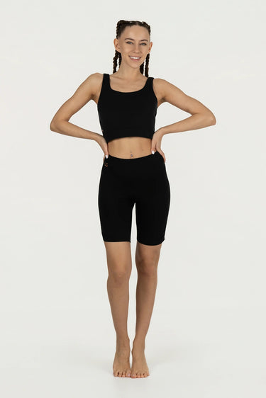 Anara Yoga Shorts - Onyx Black