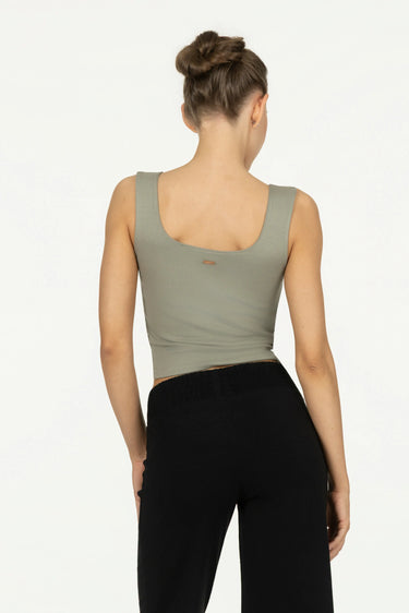 Ansuya Yoga Crop Top - Smokey Quartz