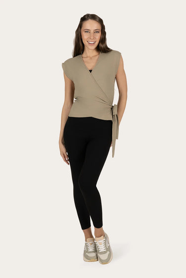 Aurora Yoga Wrap Top - Fern