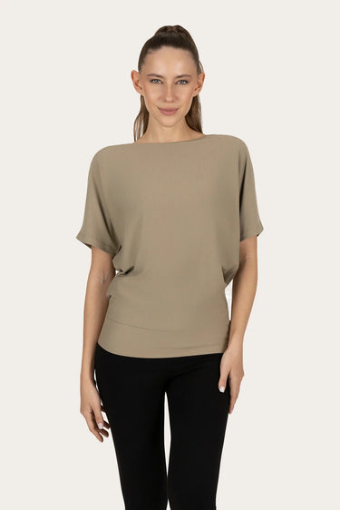 Budhi Short Sleeve Yoga Tee - Fern