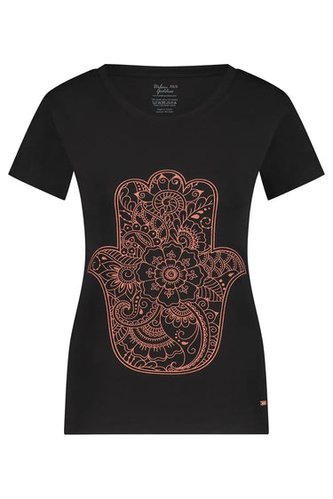 Hamsa Core Yoga Tee - Onyx Black