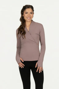 Ishtar Longsleeve Yoga Top - Fireclay
