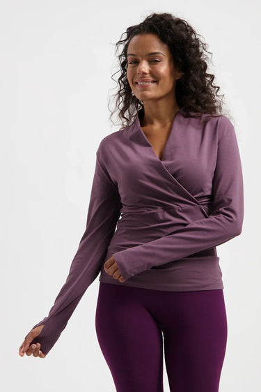 Ishtar Longsleeve Yoga Top - Berry