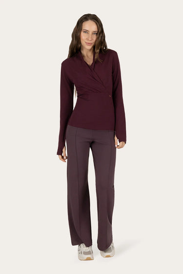 Ishtar Longsleeve Yoga Top - Fig