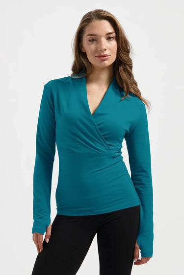 Ishtar Longsleeve Yoga Top - Riverstone