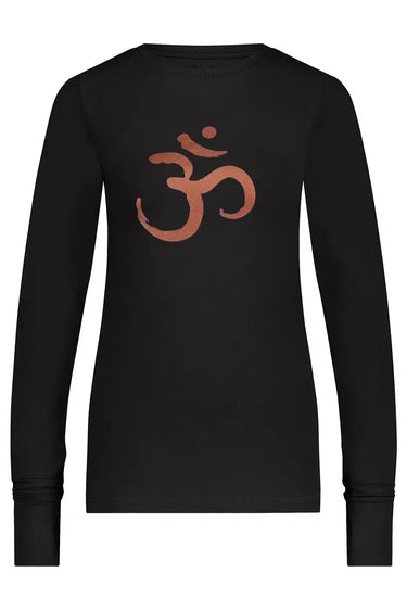 Karuna OM Yoga Longsleeve Shirt - Onyx Black