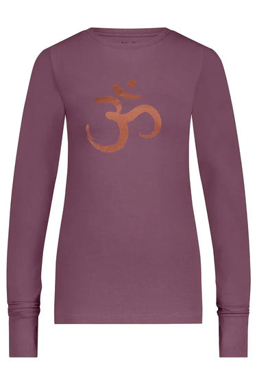 Karuna OM Yoga Langarmshirt- Mauve