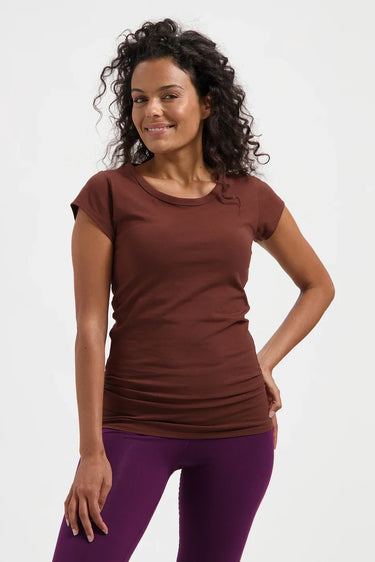 Zefira Yoga Tee - Marron