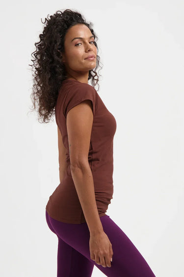 Zefira Yoga Tee - Marron