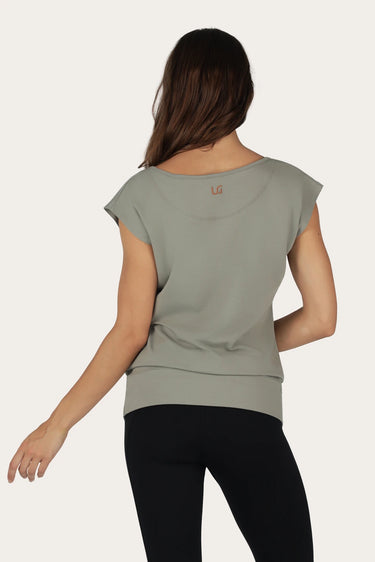 Asana Yoga Tee - Smokey Quartz