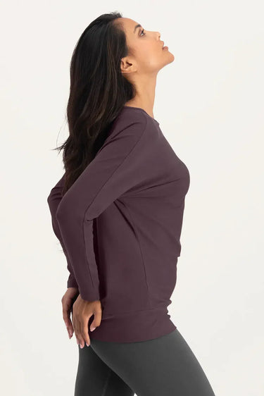 Budhi Yoga-Langarmshirt - Berry