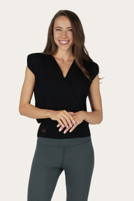 Caela Yoga Top - Onyx Black