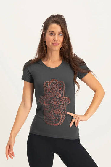 Hamsa Core Yoga Tee - Ash