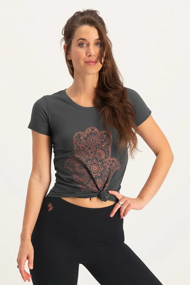 Hamsa Core Yoga Tee - Ash