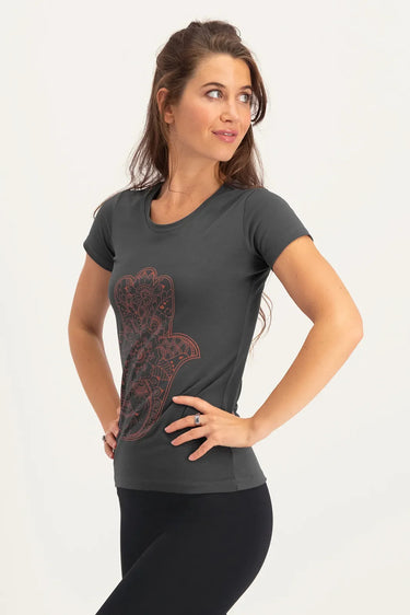 Hamsa Core Yoga Tee - Ash
