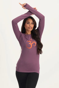 Karuna OM Yoga Longsleeve Shirt  - Mauve