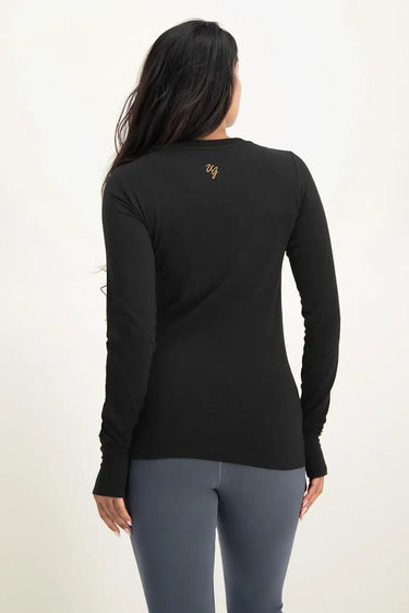 Karuna OM Yoga Longsleeve Shirt - Onyx Black