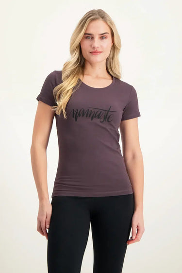 Namaste Core Yoga Tee - Berry