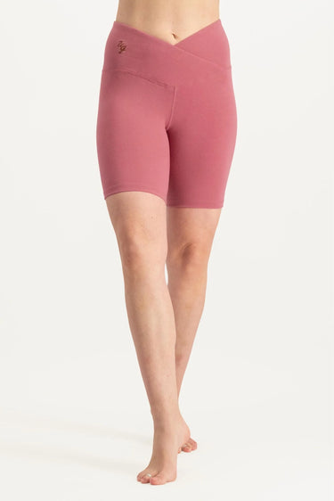 Yoga biker shorts Sati - Hibiscus