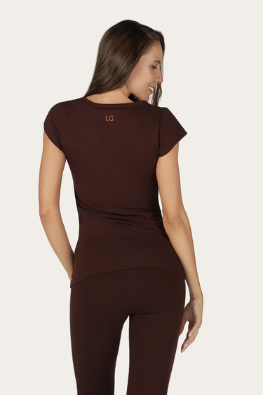Zefira Yoga Tee - Cacao